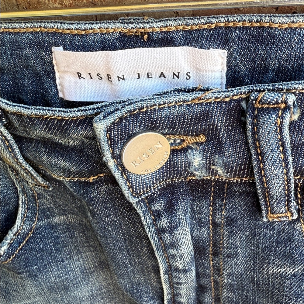 RISEN Ladies S Denim Distressed Jean Skirt - Picture 3 of 8